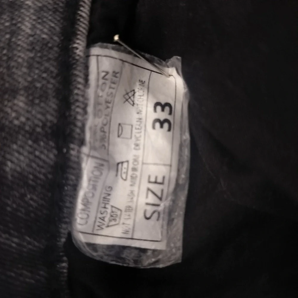 Fendi Roma Mens‎ Distressed Slim Fit Jeans Faded Black Monogram Pocket Italy